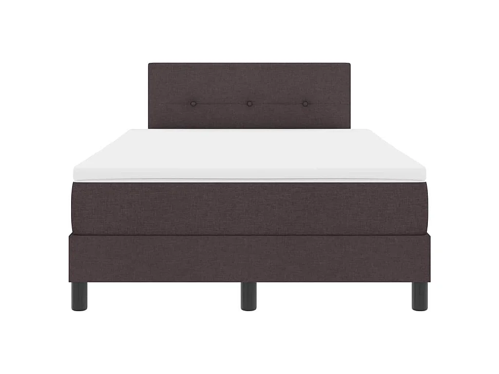 Boxspring bed met hoofdeinde Donkerbruin 120 x 190 cm Stof