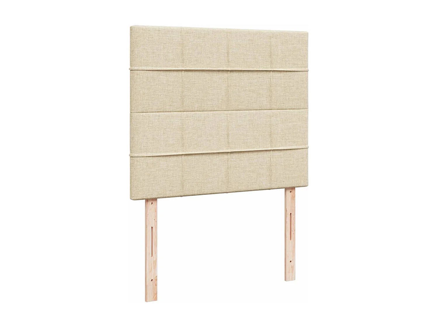 Sommier à lattes de lit avec matelas crème 120x190 cm tissu