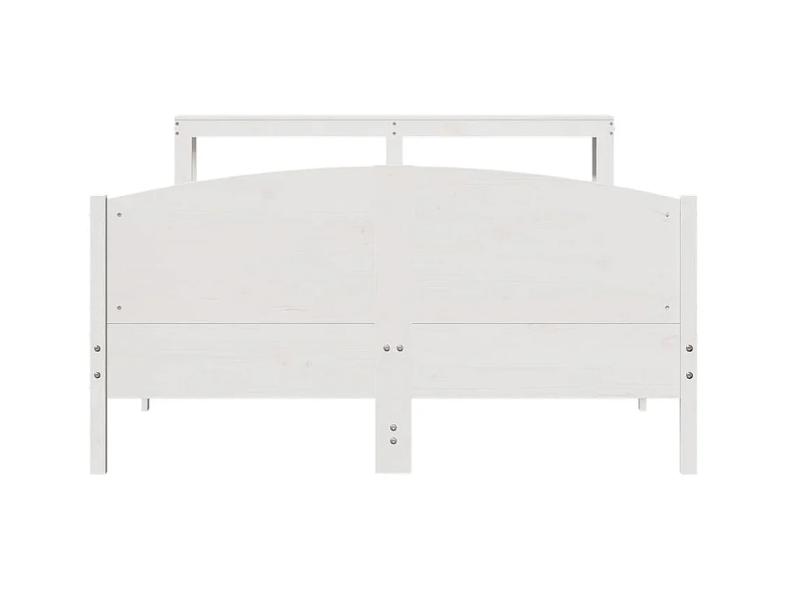 Cadre de lit sans matelas blanc 120x190 cm bois de pin massif