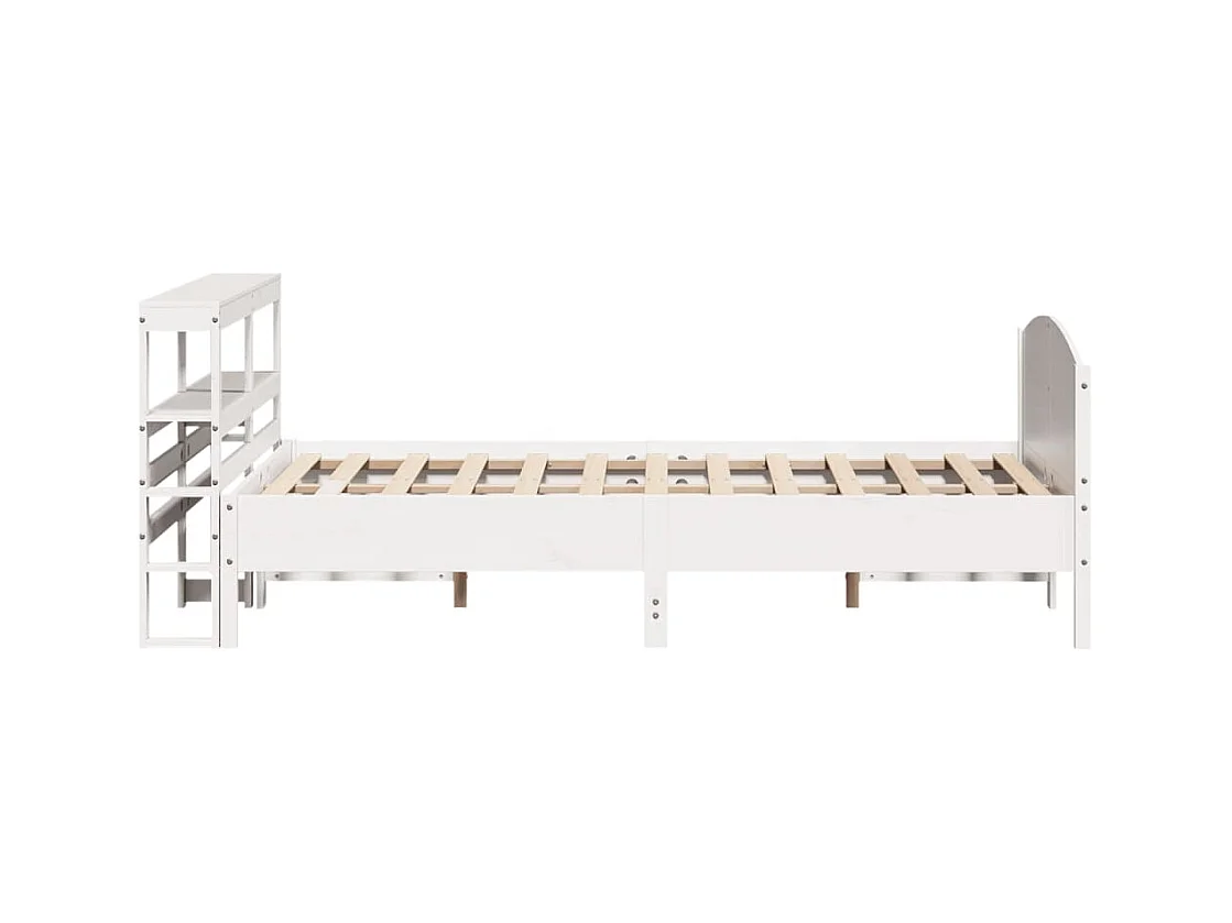 Cadre de lit sans matelas blanc 120x190 cm bois de pin massif