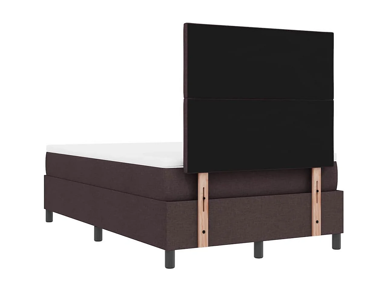 Boxspringbed met hoofdeinde Donkerbruin 120 x 190 cm Stof