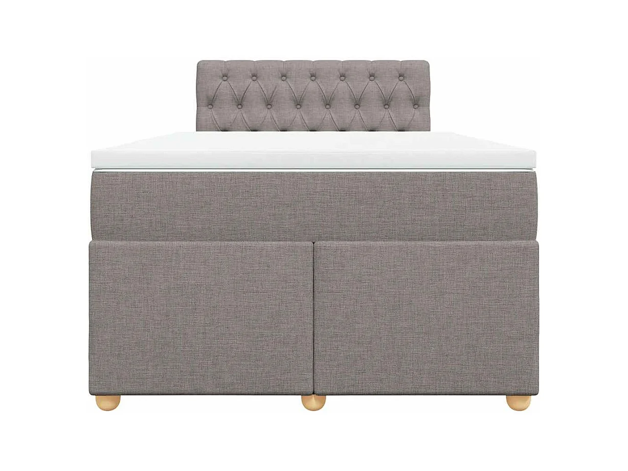 Giroletto a Molle con Materasso Tortora 120x190 cm in Tessuto