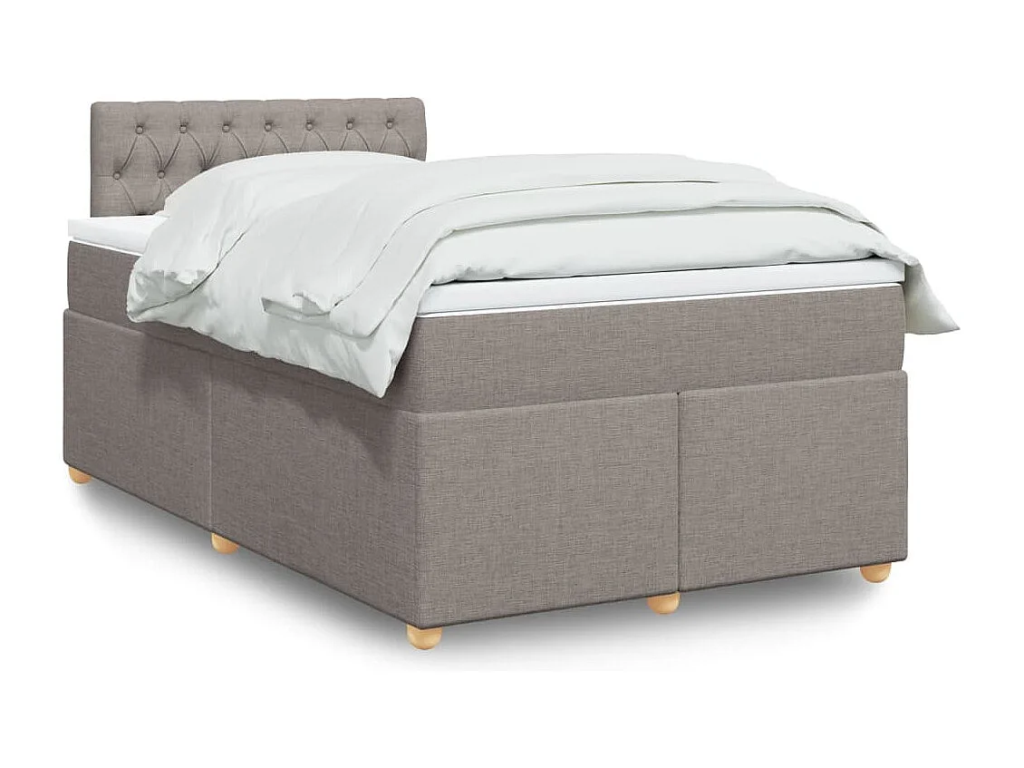 Sommier à lattes de lit avec matelas taupe 120x190 cm tissu