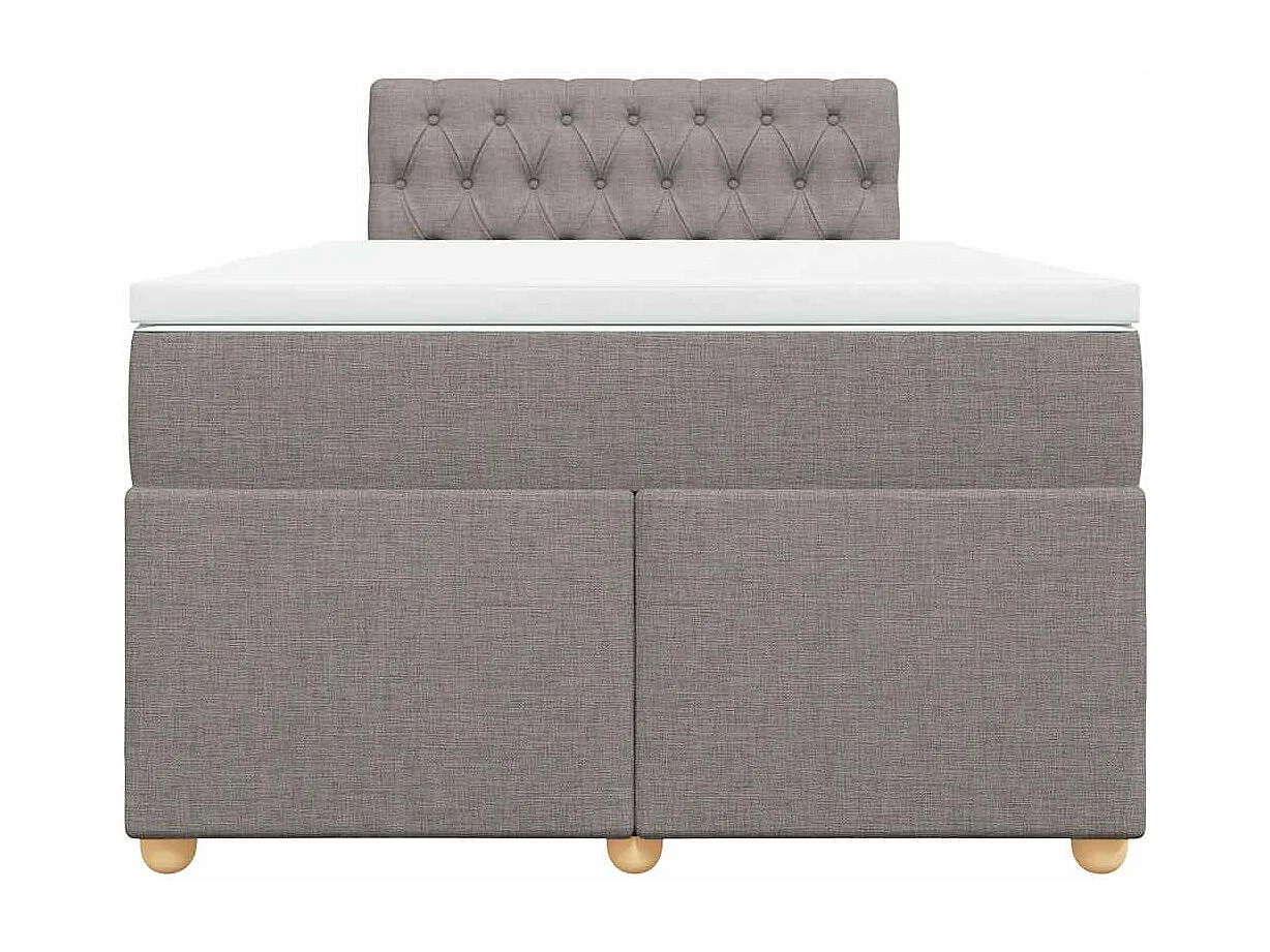 Sommier à lattes de lit avec matelas taupe 120x190 cm tissu