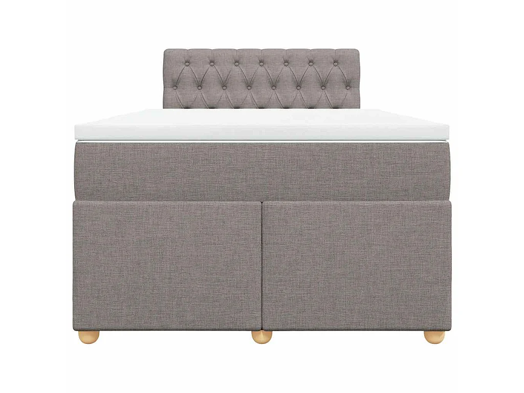 Sommier à lattes de lit avec matelas taupe 120x190 cm tissu