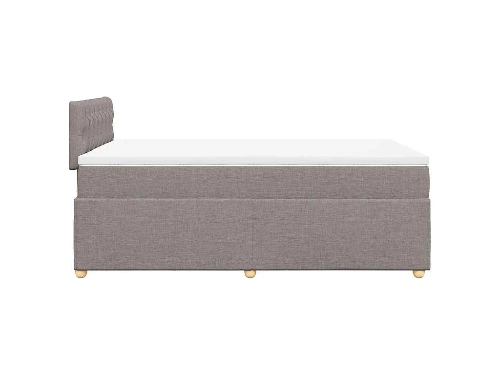 Sommier à lattes de lit avec matelas taupe 120x190 cm tissu