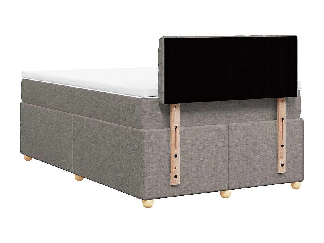 Sommier à lattes de lit avec matelas taupe 120x190 cm tissu