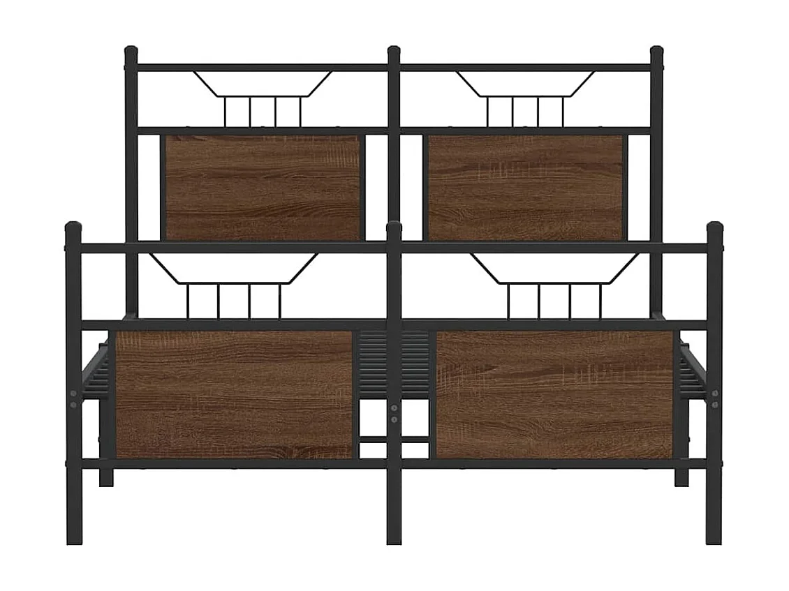 Cadre de lit sans matelas chêne marron 120x190 cm