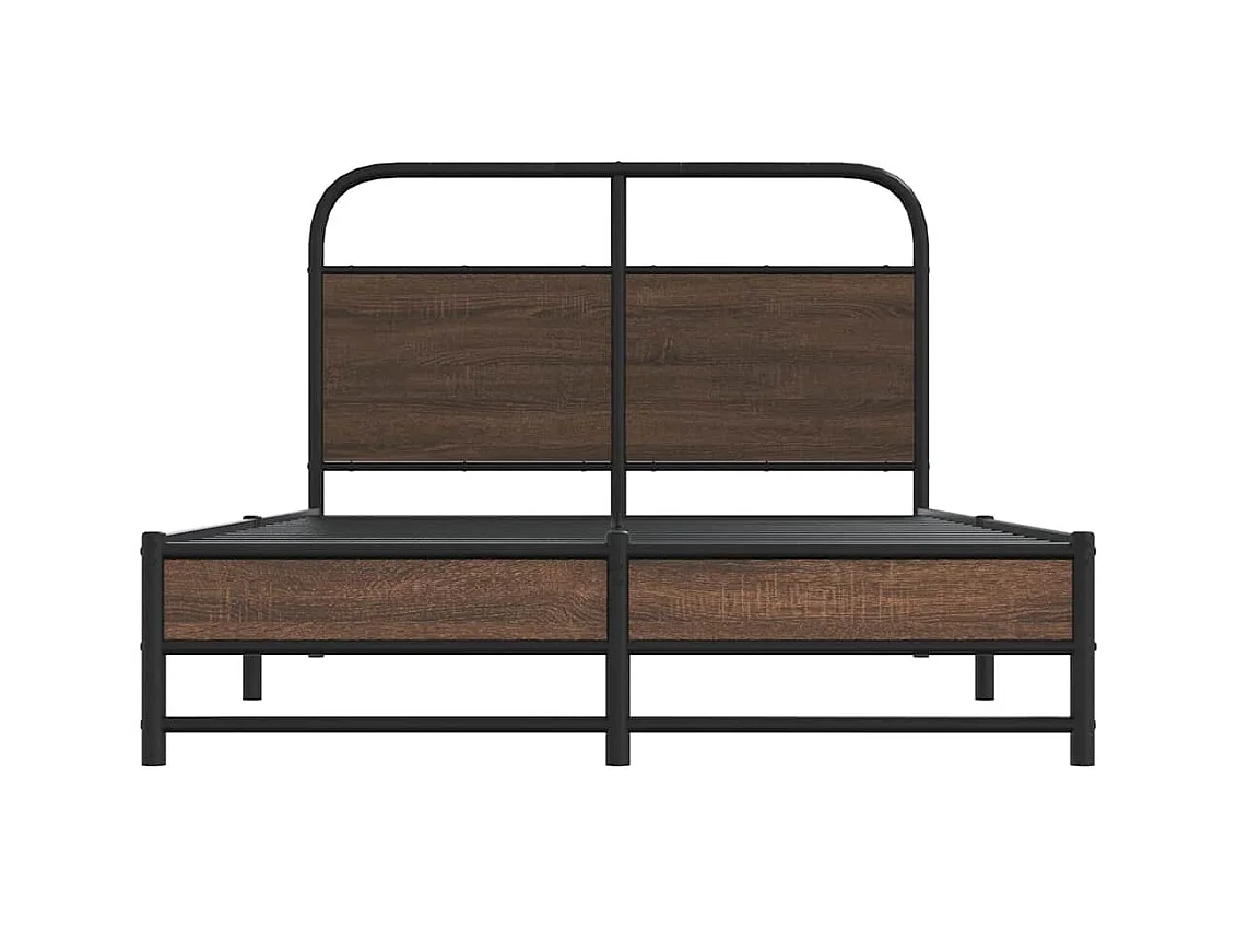 Bettgestell ohne Matratze 120x190 cm Braun Eichen-Optik