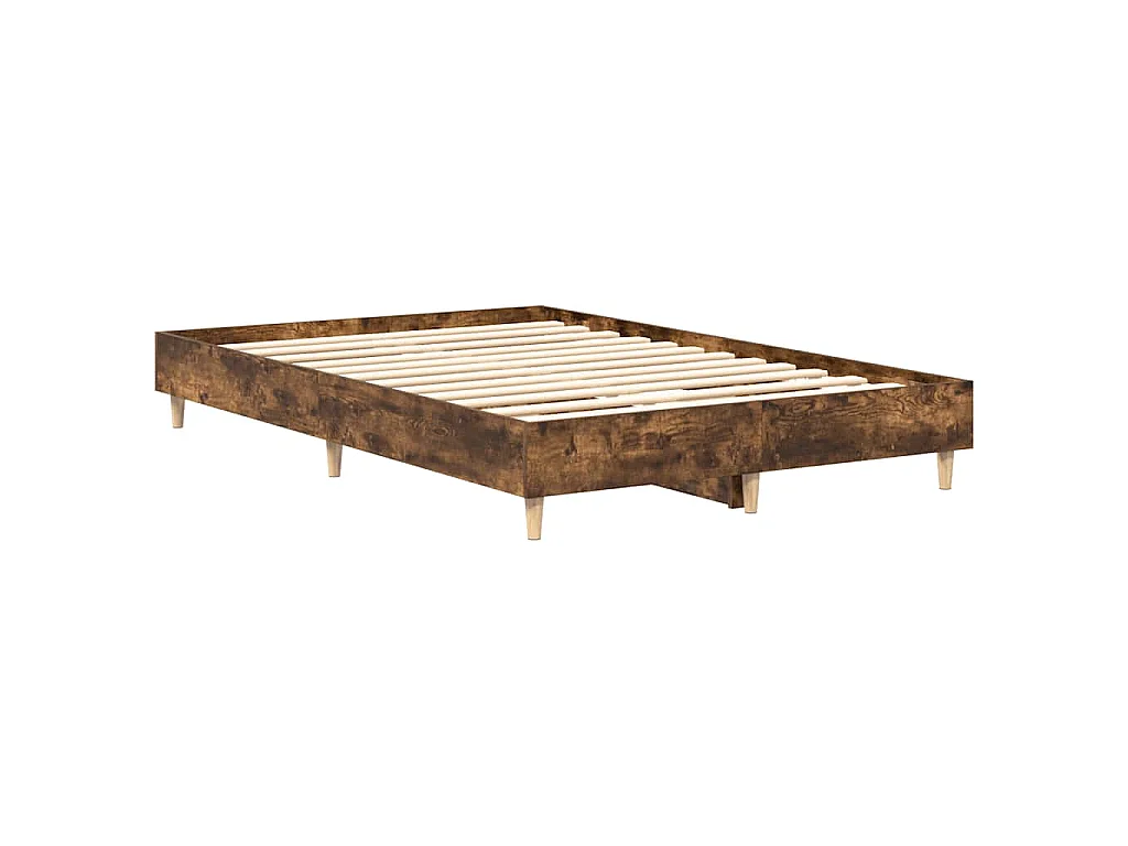 Bettgestell ohne Matratze Räuchereiche 120x190 cm Holzwerkstoff