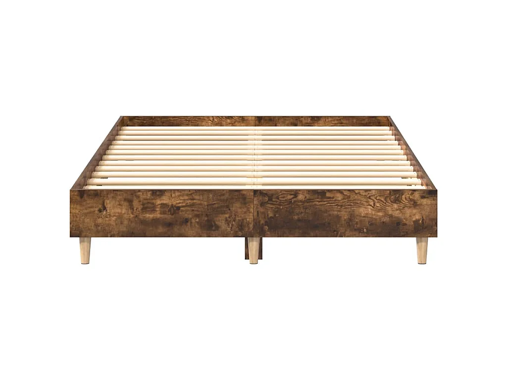 Bettgestell ohne Matratze Räuchereiche 120x190 cm Holzwerkstoff