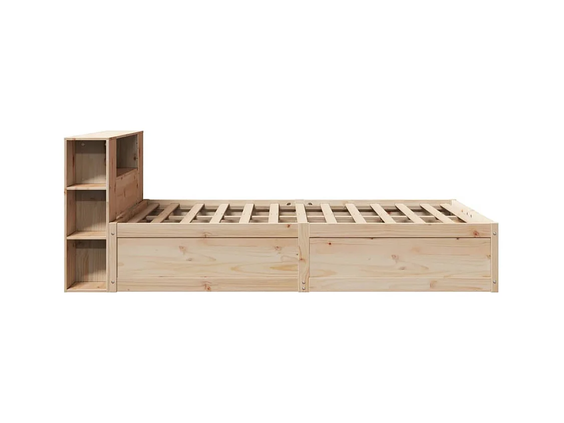 Estructura de cama sin colchón madera maciza de pino 120x190 cm