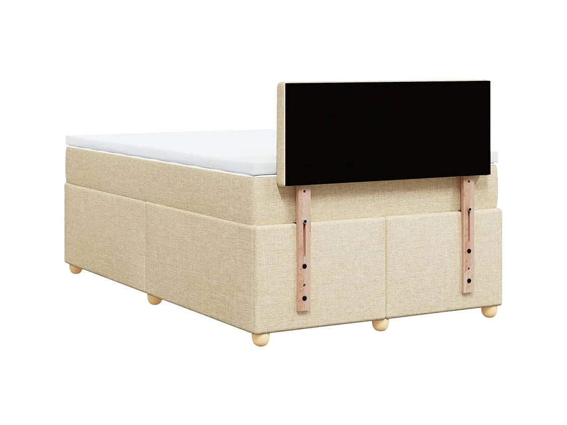 Boxspringbett mit Matratze Creme 120x200 cm Stoff