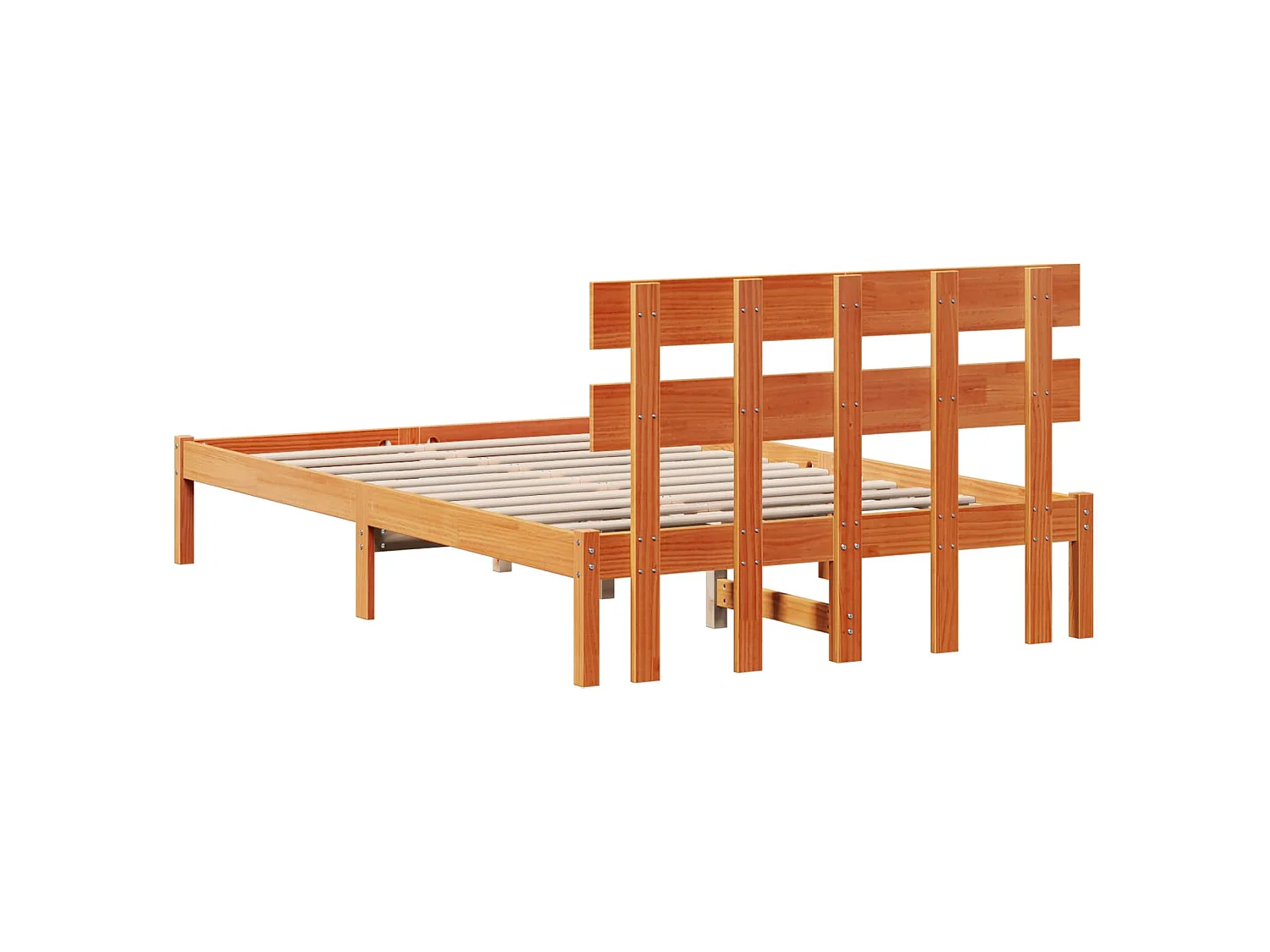 Cadre de lit Marron 120 x 200 cm Bois de pin massif