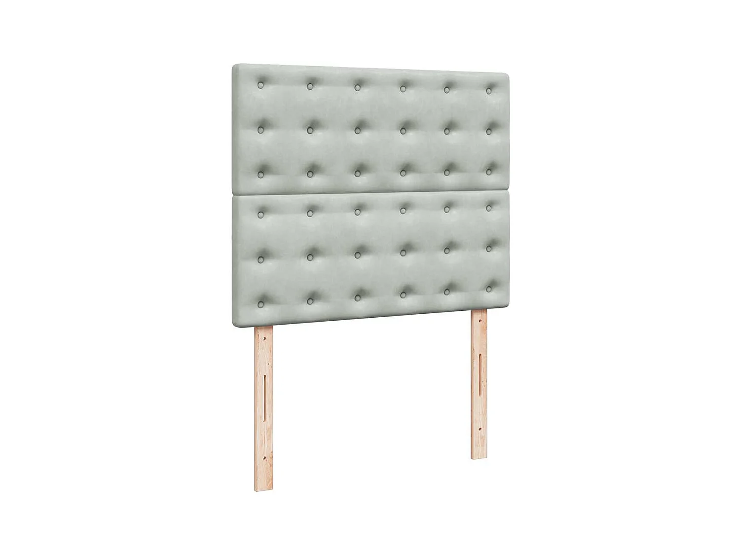 Sommier à lattes de lit et matelas gris clair 120x190cm velours