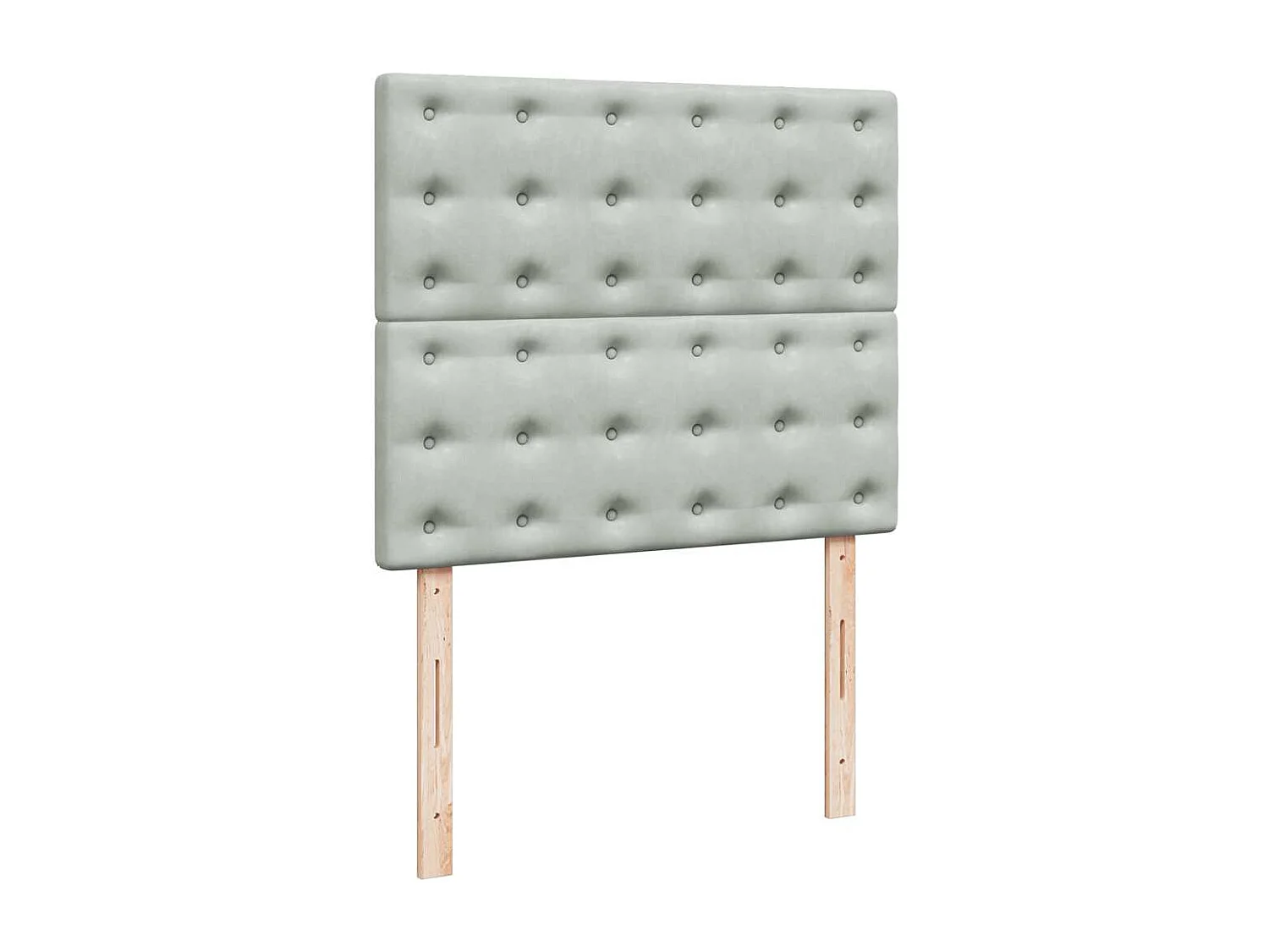 Boxspringbett mit Matratze Hellgrau 120x190 cm Samt