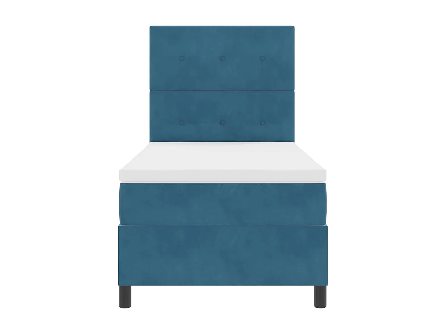 Boxspringbett mit Matratze Dunkelblau 100 x 200 cm Stoff