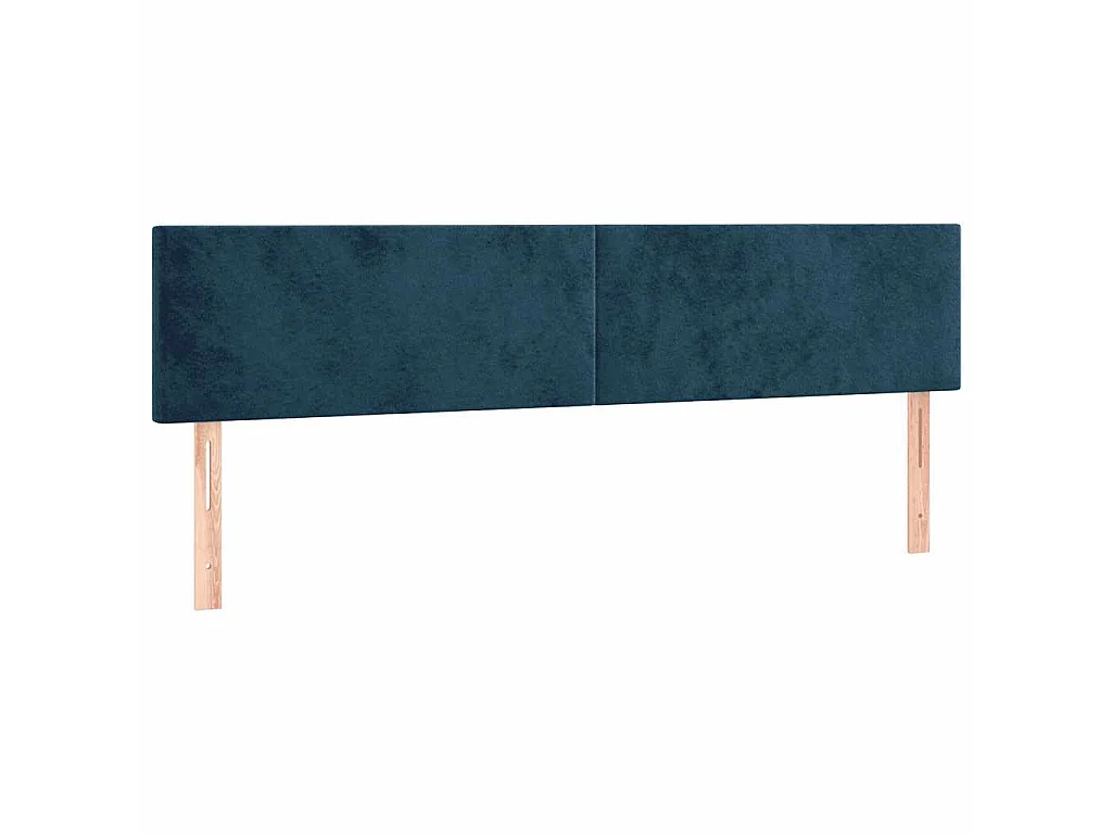 Sommier à lattes de lit et matelas bleu foncé 120x190cm velours