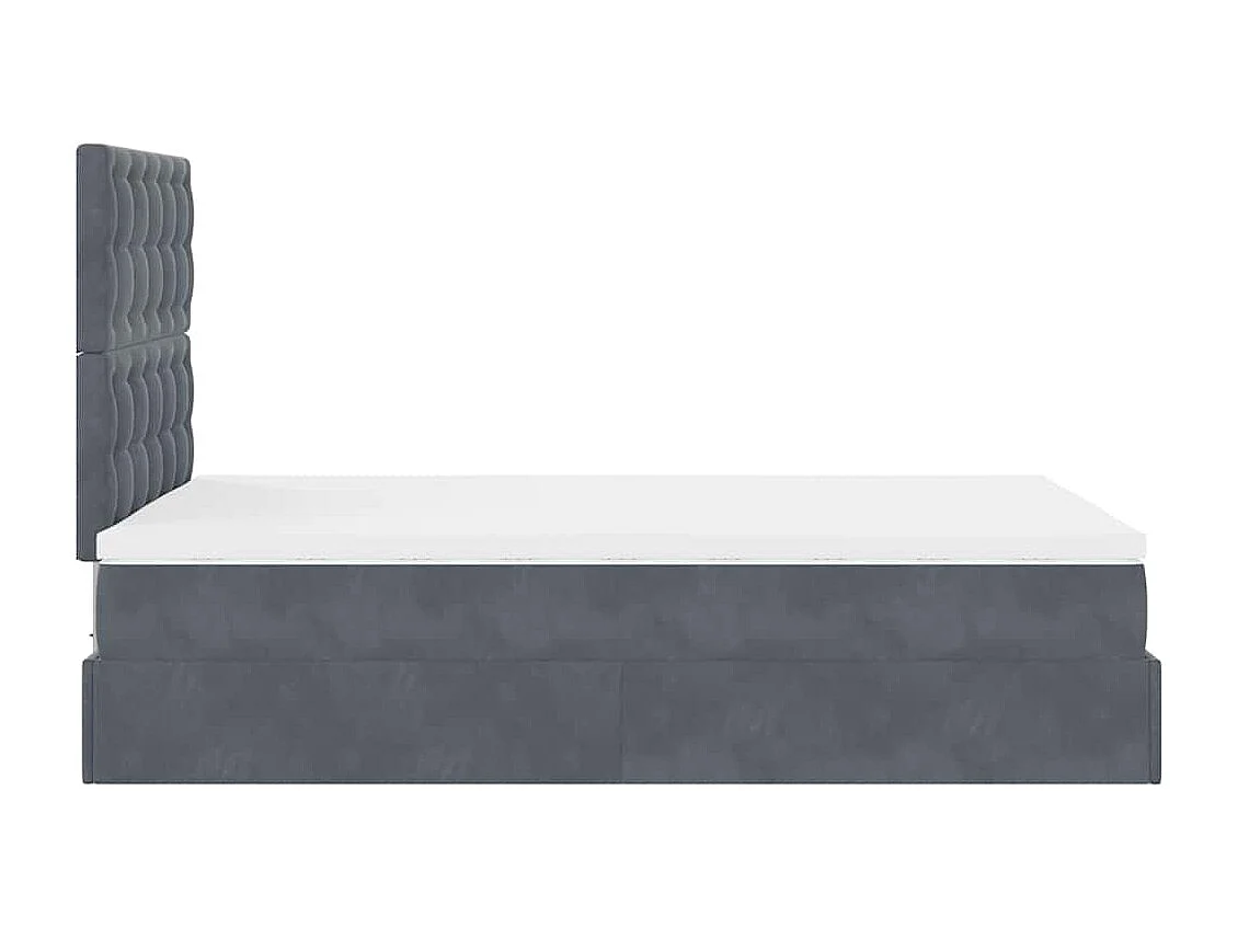 Struttura Letto Pouf con Materassi 120x200 cm Velluto