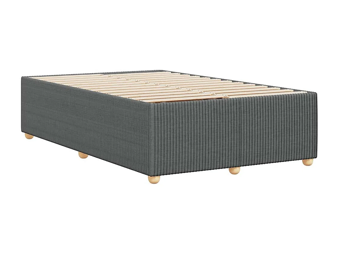 Estrutura de cama sem colchão cinza escuro 120x190 cm tecido