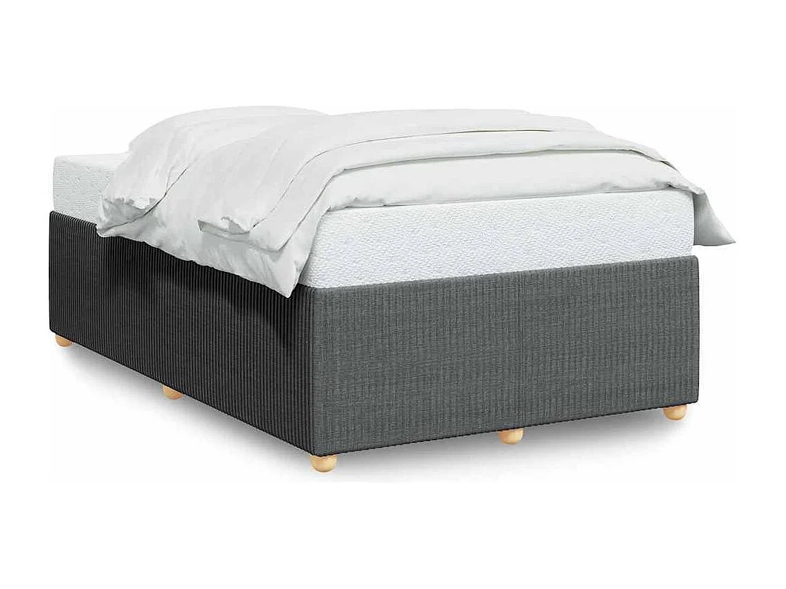 Bettgestell ohne Matratze Dunkelgrau 120x190 cm Stoff