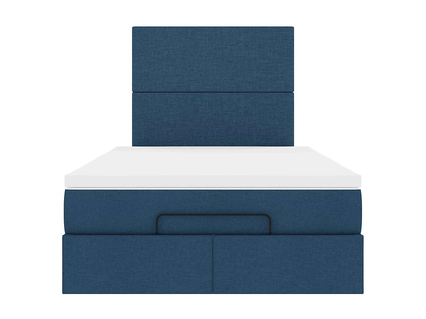 Ottoman bed met matras en LED's 120x200cm stof blauw