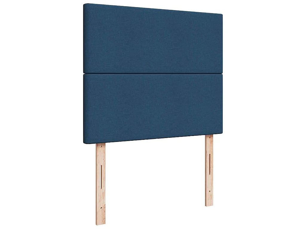 Cadre de lit ottoman avec matelas bleu 120x200 cm tissu