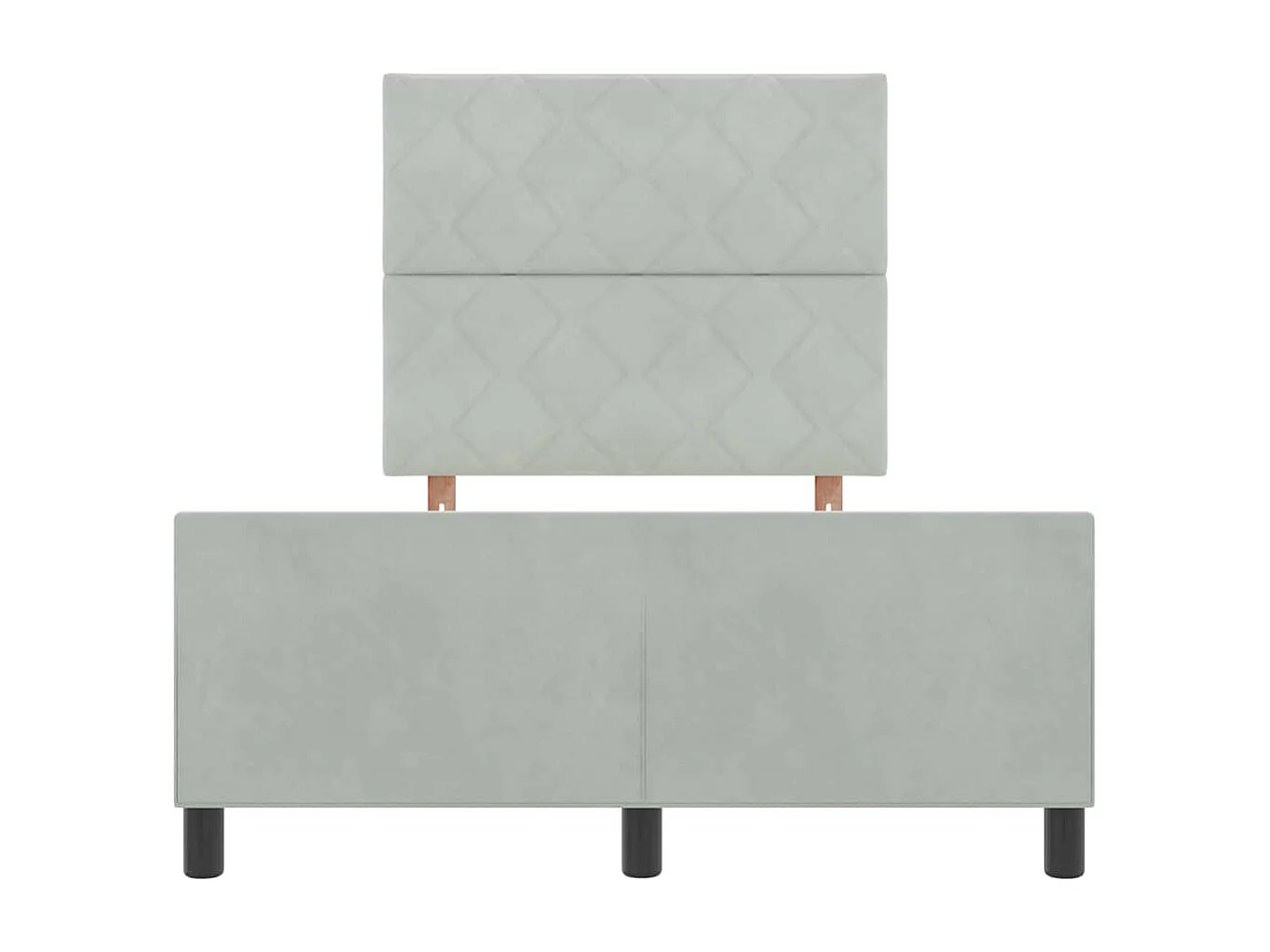 Boxspringbed met hoofdeinde Lichtgrijs 120 x 190 cm Fluweel