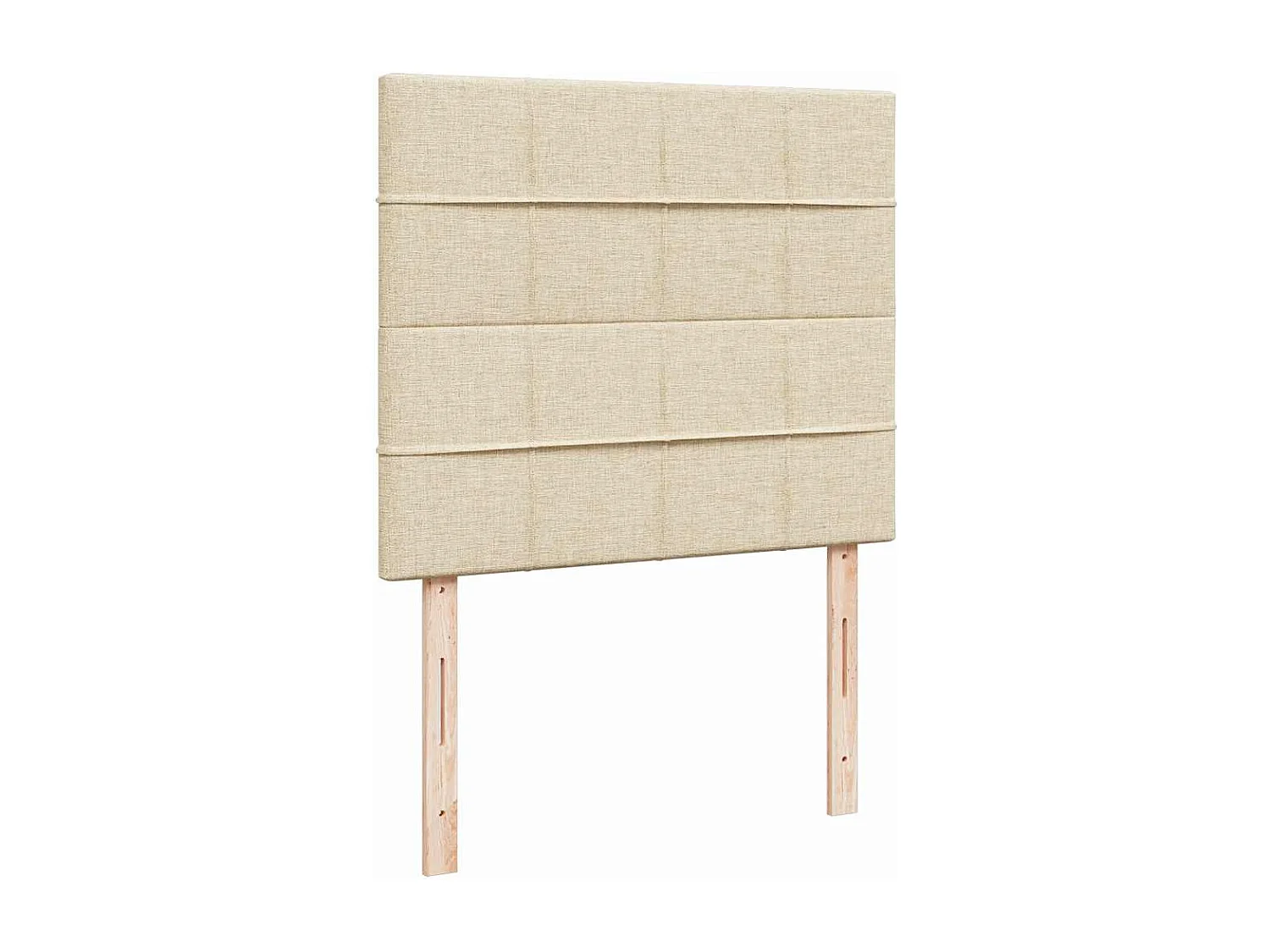 Sommier à lattes de lit avec matelas crème 120x190 cm tissu