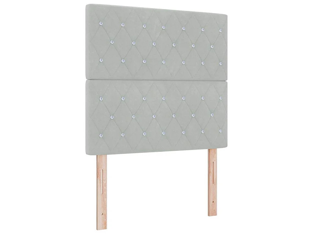 Boxspringbed met matras Lichtgrijs 120 x 200 cm Fluweel