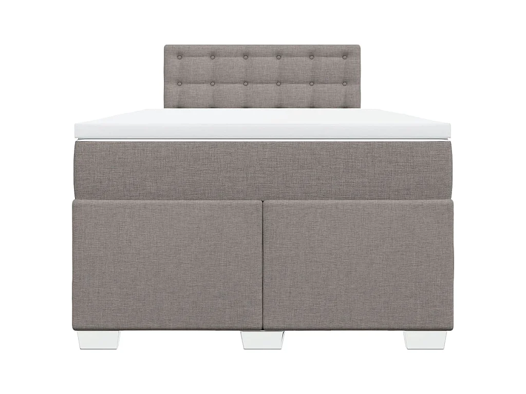 Giroletto a Molle con Materasso Tortora 120x190 cm in Tessuto