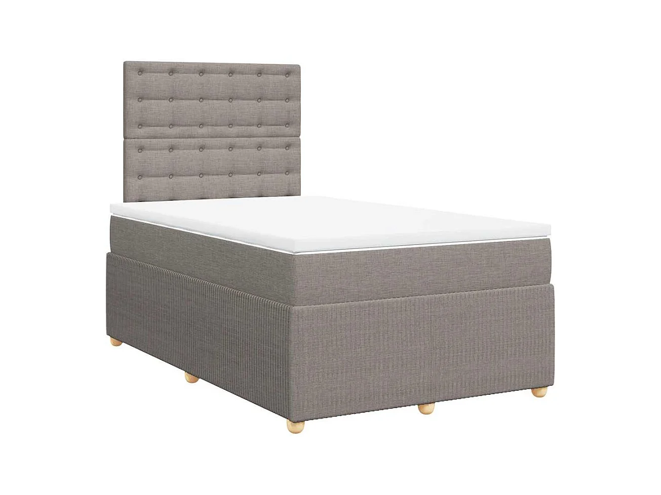 Boxspringbett mit Matratze Taupe 120x190 cm Stoff