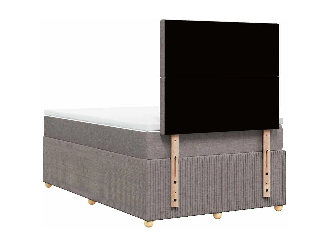 Sommier à lattes de lit avec matelas taupe 120x190 cm tissu