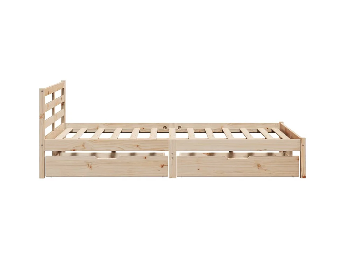 Cadre de lit sans matelas 120x200 cm bois de pin massif