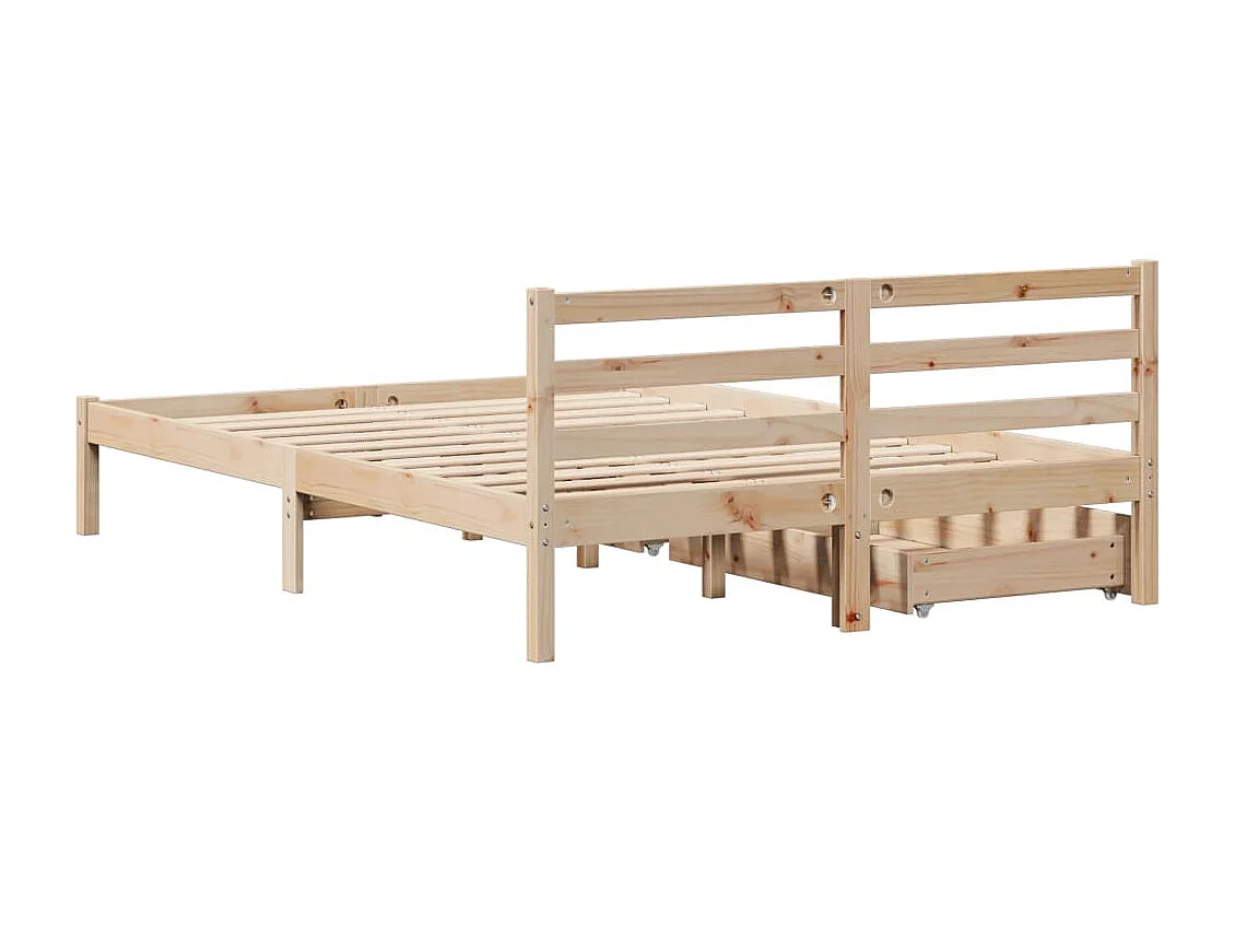 Bedframe zonder matras massief grenenhout 120x200 cm