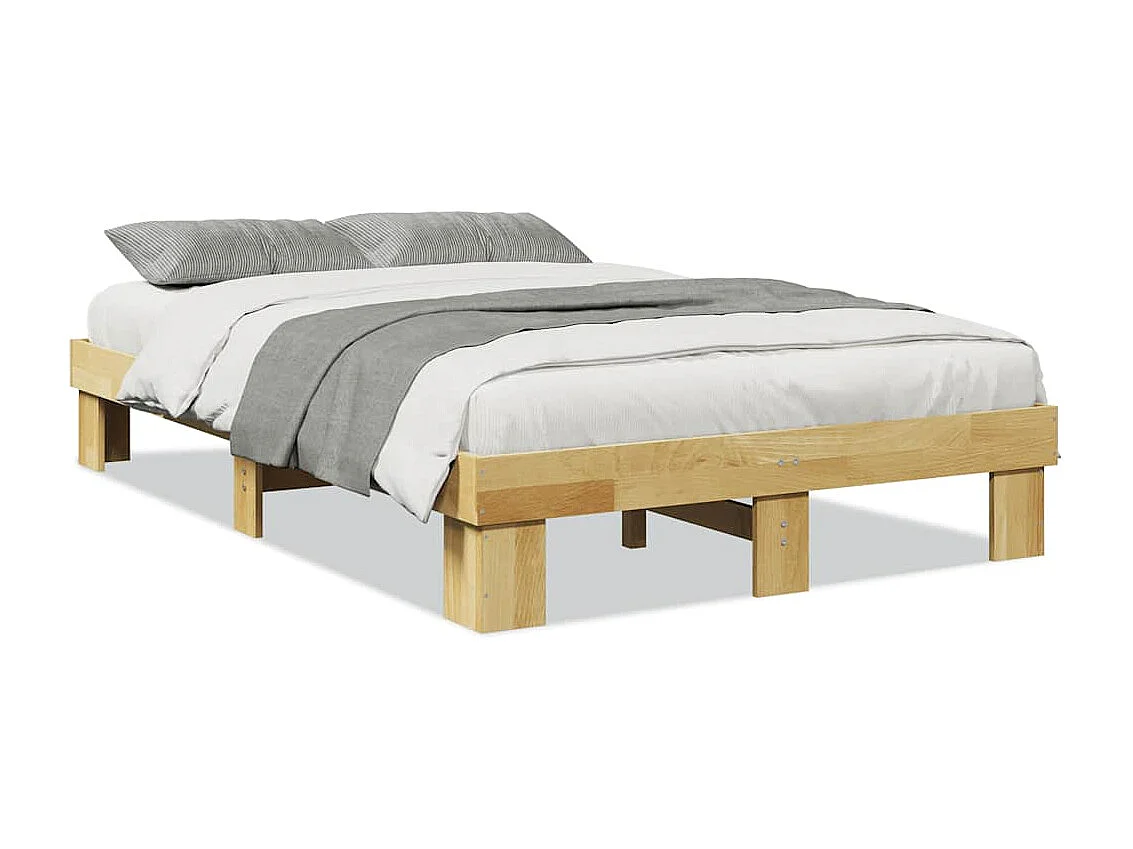Bedframe zonder matras 120x200 cm massief hout eiken