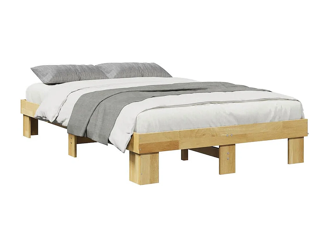Bedframe zonder matras 120x200 cm massief hout eiken