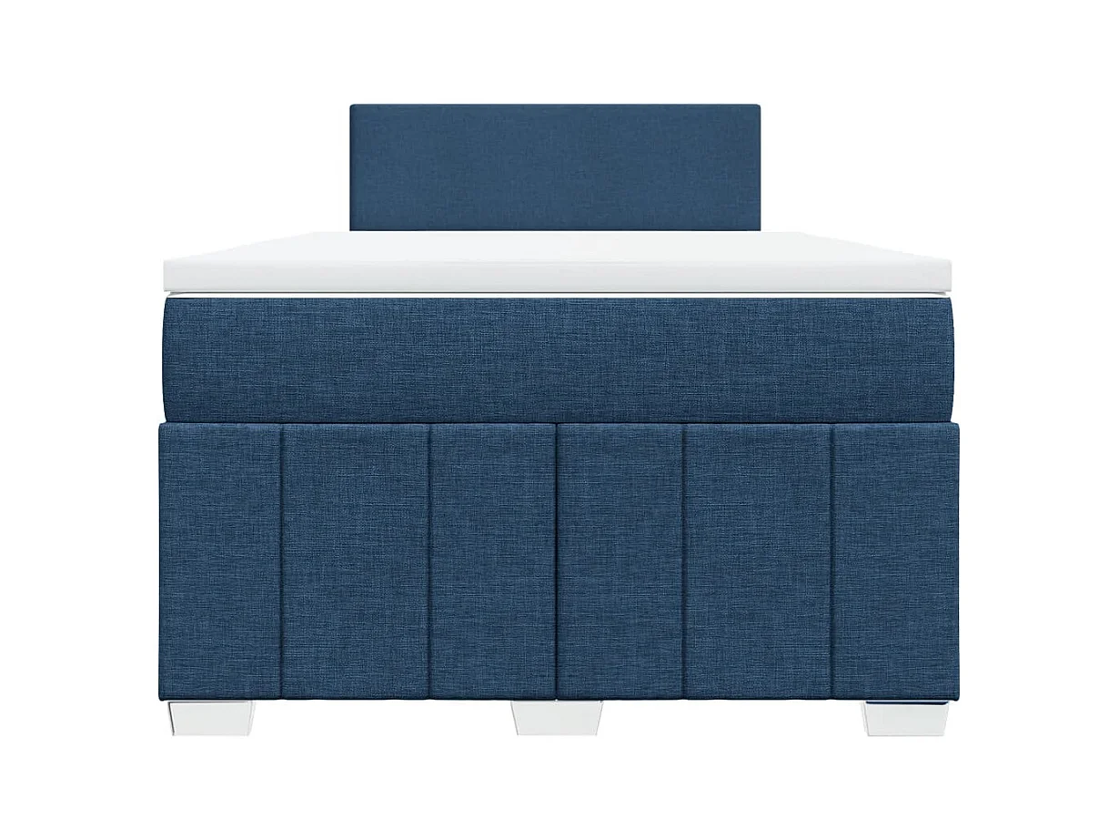Giroletto a Molle con Materasso Blu 120x190 cm in Tessuto