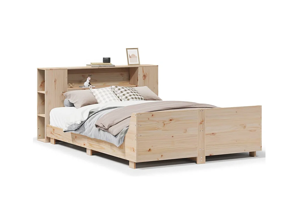 Cadre de lit sans matelas 120x190 cm bois de pin massif