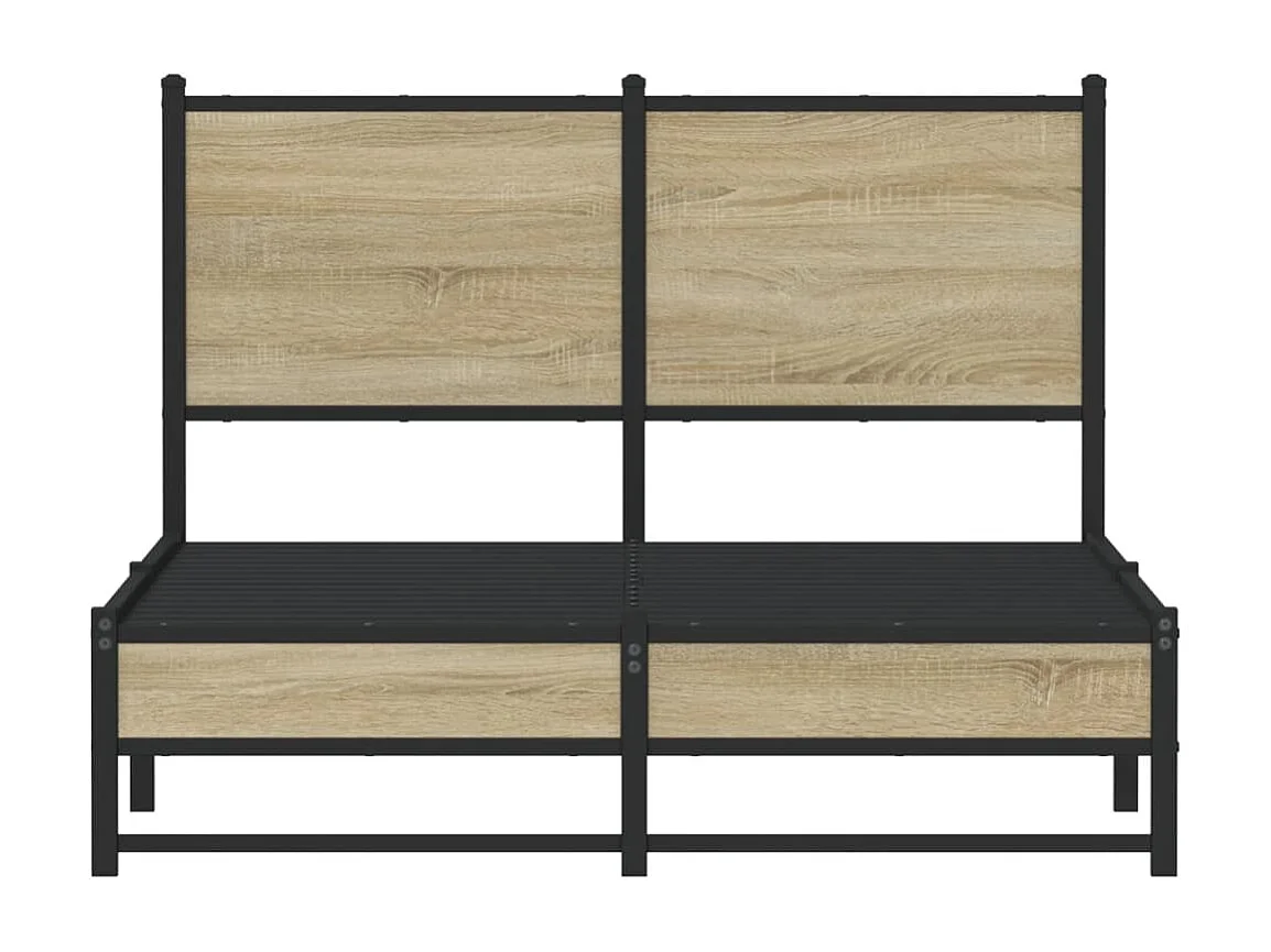 Bedframe zonder matras metaal sonoma eikenkleurig 120x200 cm