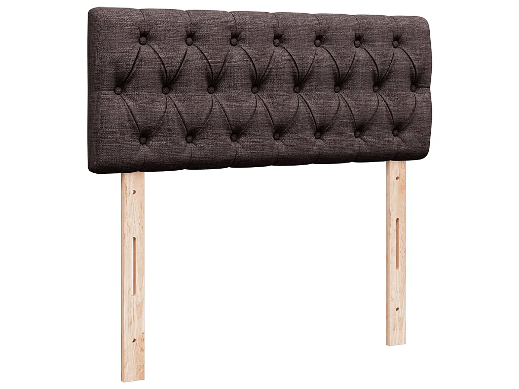Cama boxspring com colchão 120x190 cm tecido castanho-escuro
