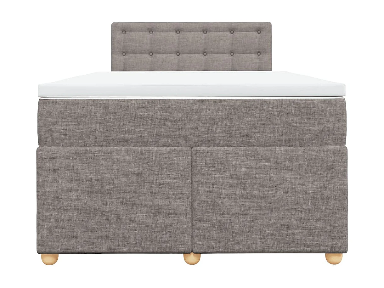 Giroletto a Molle con Materasso Tortora 120x200 cm in Tessuto