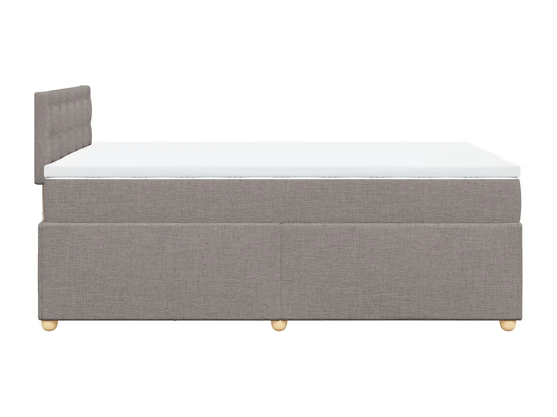 Giroletto a Molle con Materasso Tortora 120x200 cm in Tessuto