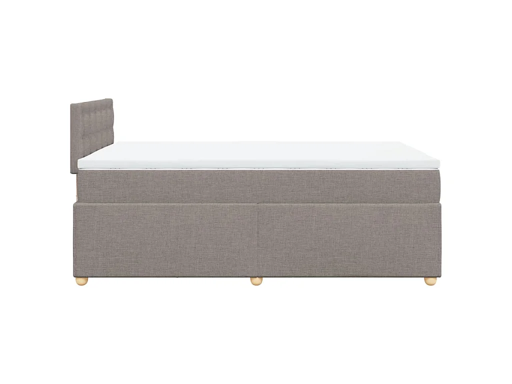 Giroletto a Molle con Materasso Tortora 120x200 cm in Tessuto