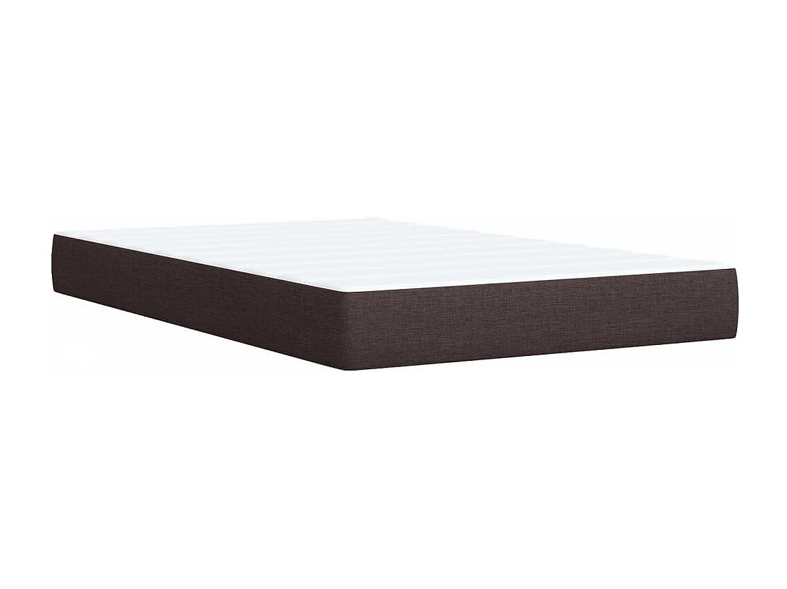 Cama boxspring com colchão 120x190 cm tecido castanho-escuro