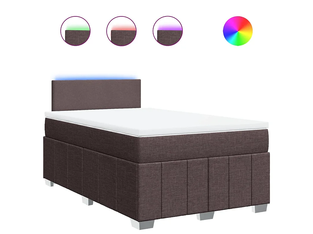 Boxspringbett mit Matratze Dunkelbraun 120x190 cm Stoff