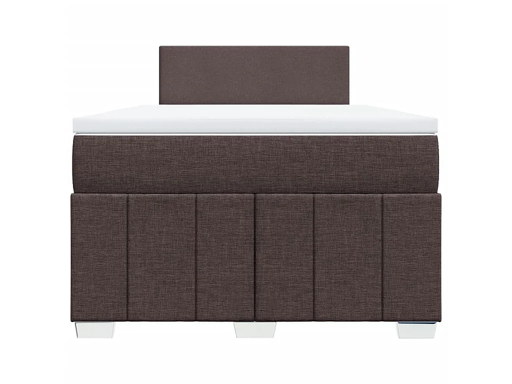 Boxspringbett mit Matratze Dunkelbraun 120x190 cm Stoff