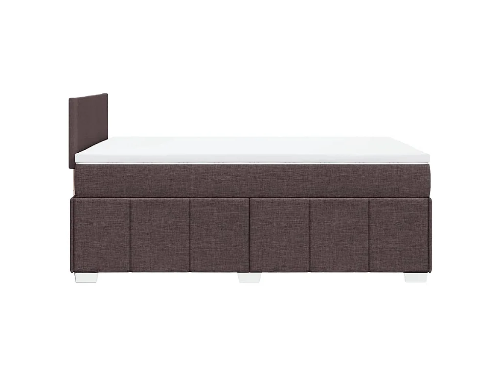 Boxspringbett mit Matratze Dunkelbraun 120x190 cm Stoff