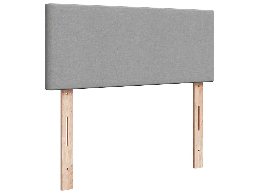 Sommier à lattes de lit et matelas gris clair 120x190 cm tissu