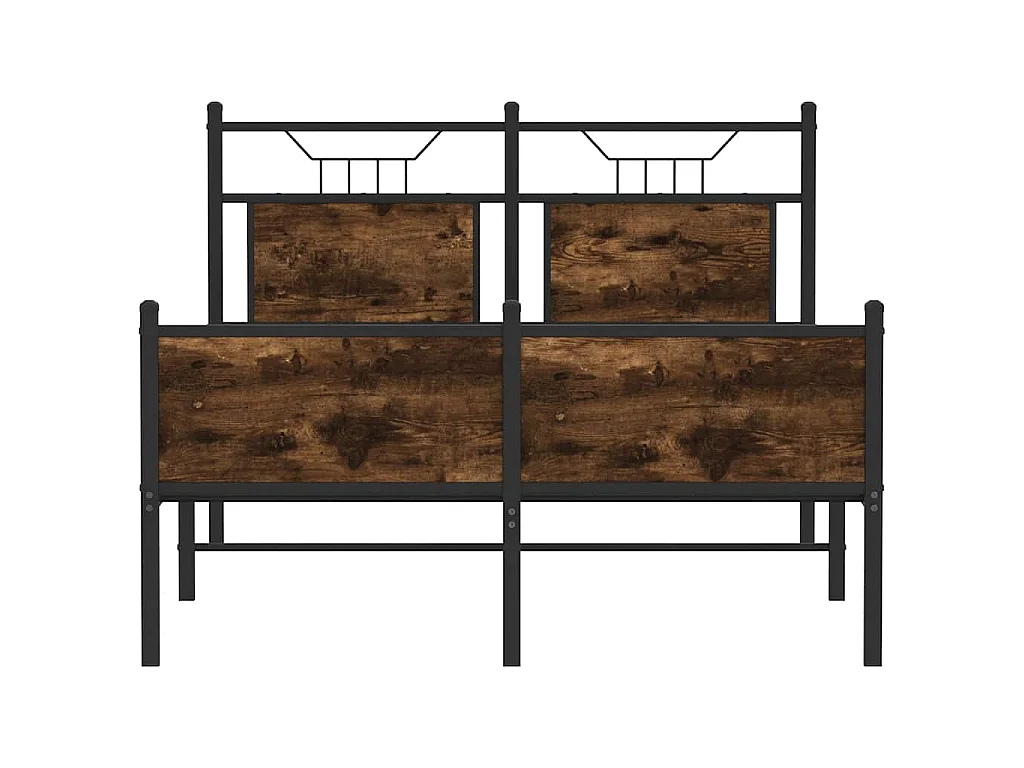 Bedframe zonder matras hout gerookt eikenkleurig 120x190 cm